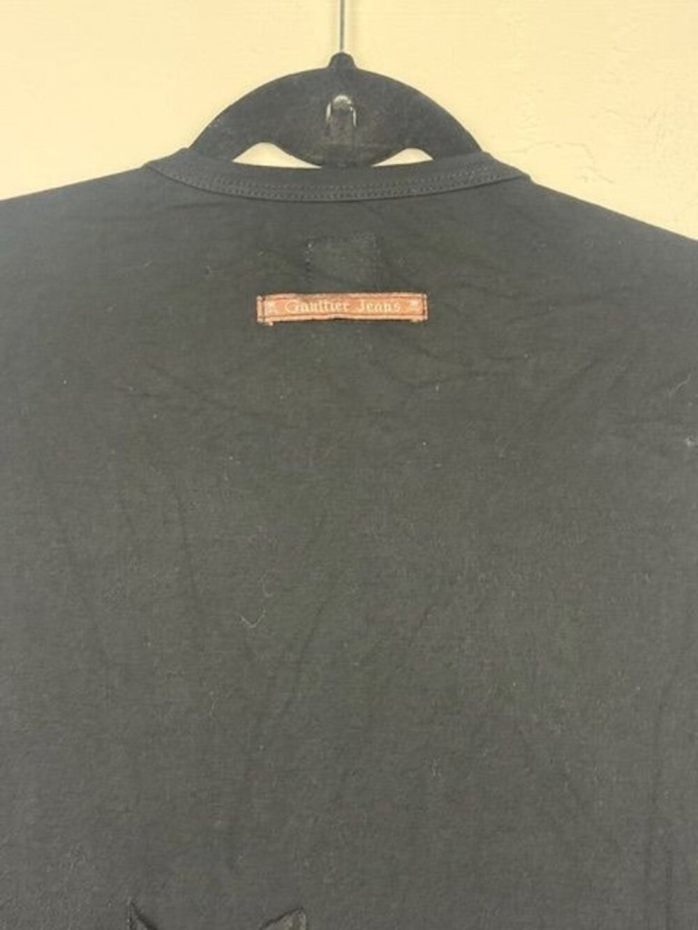 Jean Paul Gaultier Jean's Women's Black Long Sleeve Grunge Shirt Size S - Picture 5 of 6